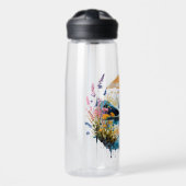 Gebirgszene Watercolor Trinkflasche (Vorne)