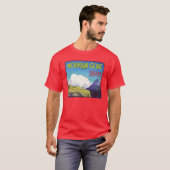 Gebirgsziegen-Apfel-Vintager Kisten-Aufkleber T-Shirt (Vorne ganz)