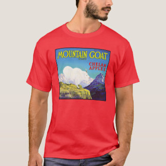 Gebirgsziegen-Apfel-Vintager Kisten-Aufkleber T-Shirt
