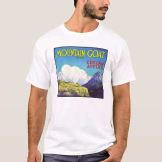 Gebirgsziegen-Apfel-Vintager Kisten-Aufkleber T-Shirt