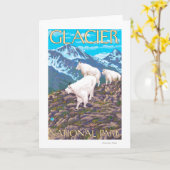Gebirgsziegen-Szene - Glacier Nationalpark, Karte (Gelbe Blume)