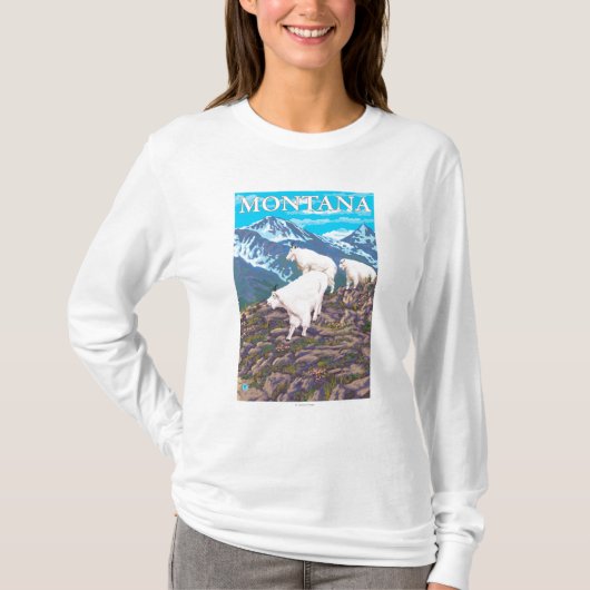 Gebirgsziegen-Szene - Montana T-Shirt (Vorderseite)