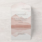 Gebirgszug Hochzeit in einer Einladung (Außenbereich)