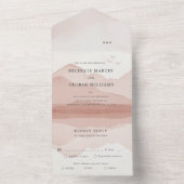 Gebirgszug Hochzeit in einer Einladung (Innen Boden)