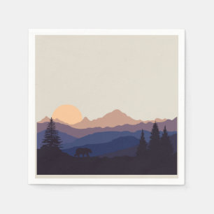 Gebirgszug Serviette