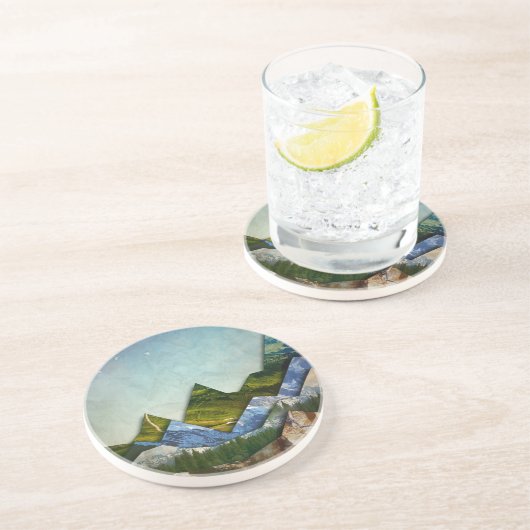 Gebirgszug Untersetzer (Seite)