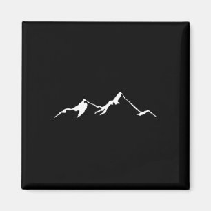 Gebirgszug Vintage-Design Klettern Wandern Skifahr Magnet
