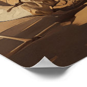 Gebirgt einen verzweifelten und einen Baum mit Obj Poster (Ecke)