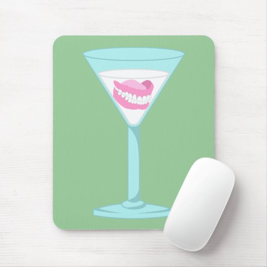 Gebiss-falsche Zähne Martini Mousepad (Mit Mouse)