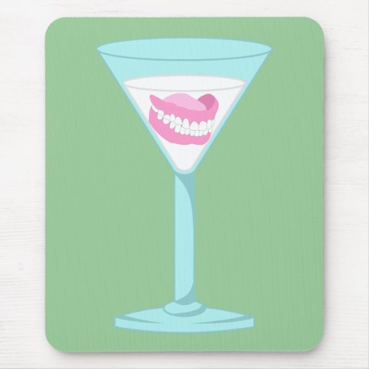 Gebiss-falsche Zähne Martini Mousepad (Vorne)