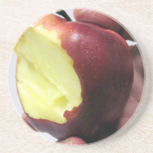 Gebissener roter Apfel Untersetzer