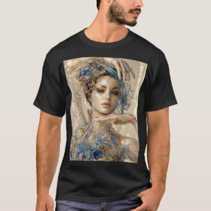 Geblasene Glasfrau – Luxuriöse 3D-Mikro-Mosaik-Ver T-Shirt