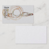 Geblasene Glasskulptur-Visitenkarte Visitenkarte (Vorne/Hinten)