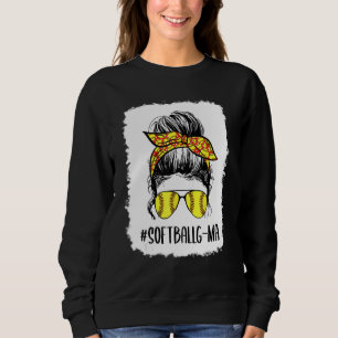 geblasene Softball G Ma Life Messy Bun Mother's Da Sweatshirt