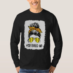 geblasene Softball G Ma Life Messy Bun Mother's Da T-Shirt