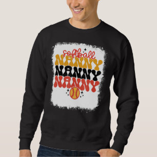 geblasene Softball Nanny Retro Softball Mama Mutte Sweatshirt
