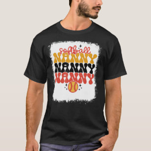 geblasene Softball Nanny Retro Softball Mama Mutte T-Shirt