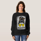 geblasenes Softball-Leben mit Leopard und Messy Bu Sweatshirt (Vorne ganz)
