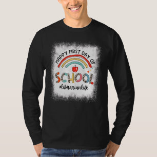 Gebleicht ersten Tag der Schule Rainbow Librari T-Shirt