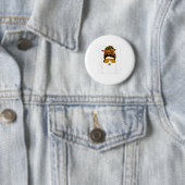 Gebleicht Frauen Messing Haare Bun dicken Obersche Button (Beispiel)