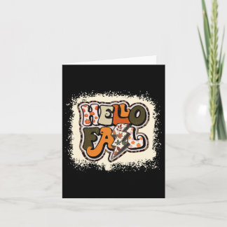 Gebleicht Hallo Herbst Herbst Vibes Retro Groovy Karte