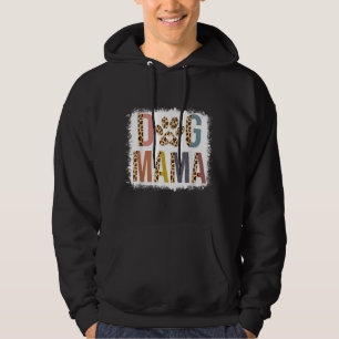gebleicht Hund Mama Leopard und Mama Boho Mutter Hoodie