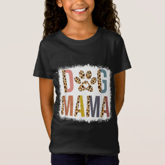 gebleicht Hund Mama Leopard und Mama Boho Mutter T-Shirt