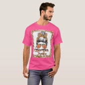 gebleicht Krautfisch Junkie Leopard Messy Bun mit  T-Shirt (Vorne ganz)