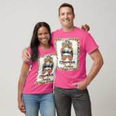 gebleicht Krautfisch Junkie Leopard Messy Bun mit  T-Shirt (Unisex)