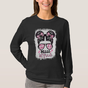 Gebleicht Leopard Hallo 1. Erste Klasse Chaotische T-Shirt