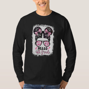 Gebleicht Leopard Hallo 4. Vierte Klasse Unordentl T-Shirt