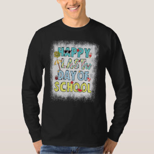 Gebleicht letzten Tag der Schule Beach Vibes Hell T-Shirt