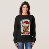 gebleicht Pitbull Weihnachtsweih Weihnachtsweih Re Sweatshirt (Vorne ganz)