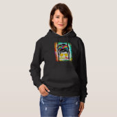 gebleicht Softball Mama Leben mit Leopard und Mess Hoodie (Vorne ganz)
