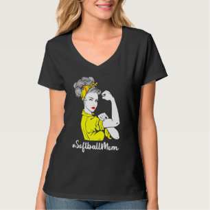 gebleicht Softball Mama Leben mit Leopard und Mess T-Shirt