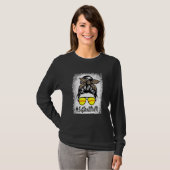 gebleicht Softball Mama Leben mit Leopard und Mess T-Shirt (Vorne ganz)