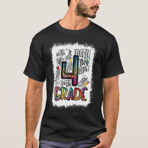 gebleicht Typografie der vierten Klasse bis zum T-Shirt