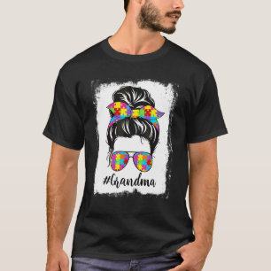 Gebleichte Autismus-Oma Unordentlicher Knoten Auti T-Shirt