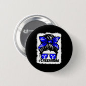 Gebleichte Cheer-Mutter Mama Eltern Cheerleading-M Button (Vorne & Hinten)