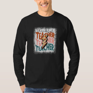 Gebleichte Eine Dankbare Lehrer Danksagung Herbst  T-Shirt