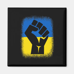 Gebleichte Hemden Faust Flagge Ich stehe mit Ukrai Magnet