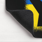 Gebleichte Hemden Faust Flagge Ich stehe mit Ukrai Mousepad (Ecke)