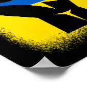 Gebleichte Hemden Faust Flagge Ich stehe mit Ukrai Poster (Ecke)