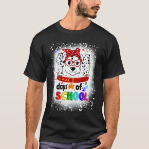 Gebleichte Kinder Lehrer Hund 101 Tage Schule Mädc T-Shirt