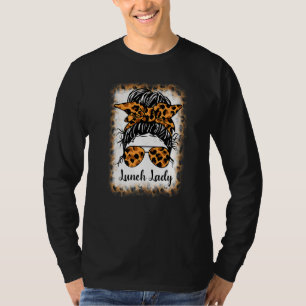 Gebleichte Leopardin Kantinen-Dame Unordentlicher T-Shirt