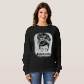 Gebleichte Mittagessen-Dame Unordentliches Haar Fr Sweatshirt (Vorne ganz)