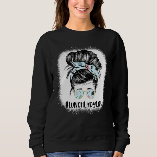 Gebleichte Mittagessen-Dame Unordentliches Haar Fr Sweatshirt (Vorderseite)