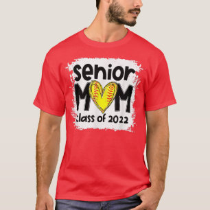 gebleichte Softball Senior Mama Class of 2022 Soft T-Shirt