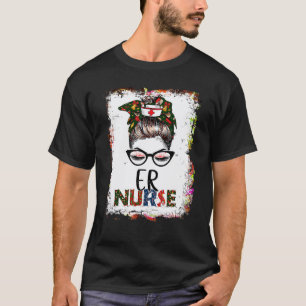 Gebleichte Weihnachts-Notaufnahme-Krankenschwester T-Shirt