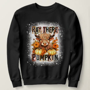 gebleichter Hai dort Pumkin Hochland Kuh Fall Herb Sweatshirt